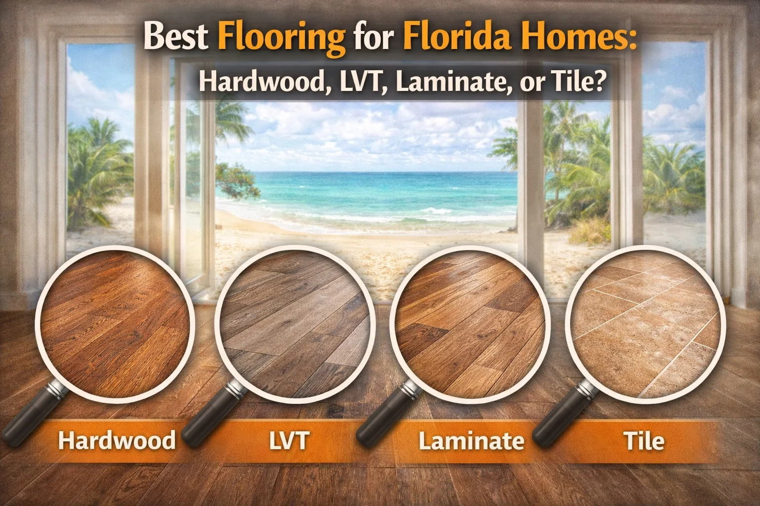 Best Flooring for Florida Homes: Hardwood, LVT, Laminate, or Tile?